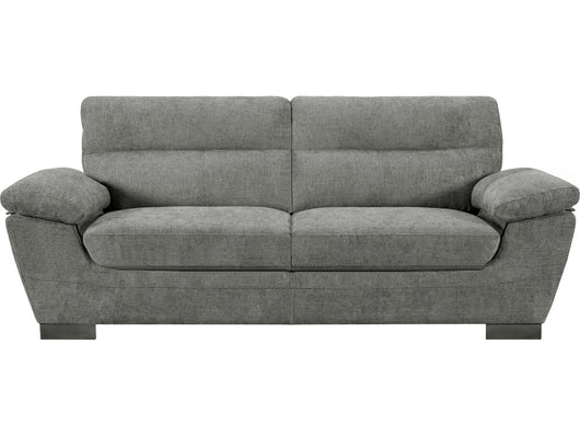 Divano fisso in tessuto "Dallas" - 210 X 88 X 90 cm - 3 posti - Grigio