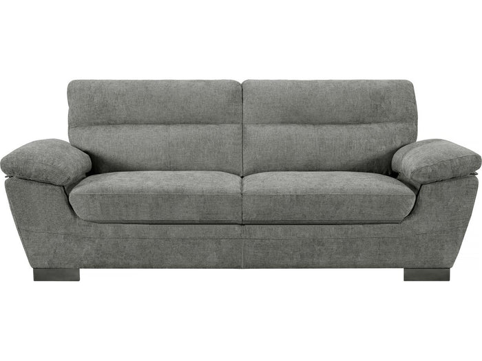 Divano fisso in tessuto "Dallas" - 210 X 88 X 90 cm - 3 posti - Grigio