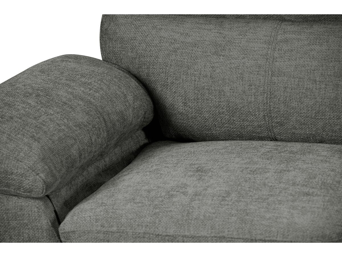 Divano fisso in tessuto "Dallas" - 210 X 88 X 90 cm - 3 posti - Grigio