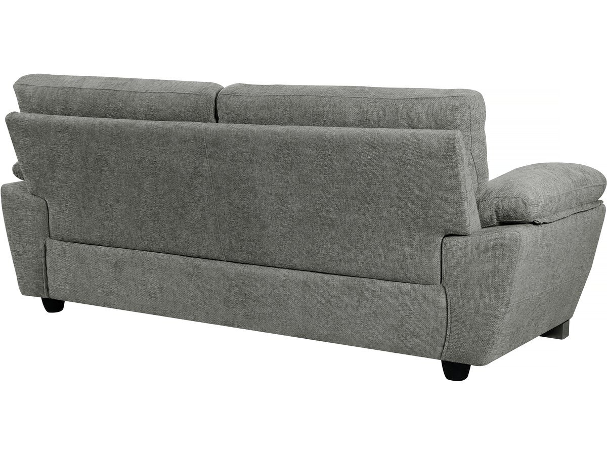 Divano fisso in tessuto "Dallas" - 210 X 88 X 90 cm - 3 posti - Grigio