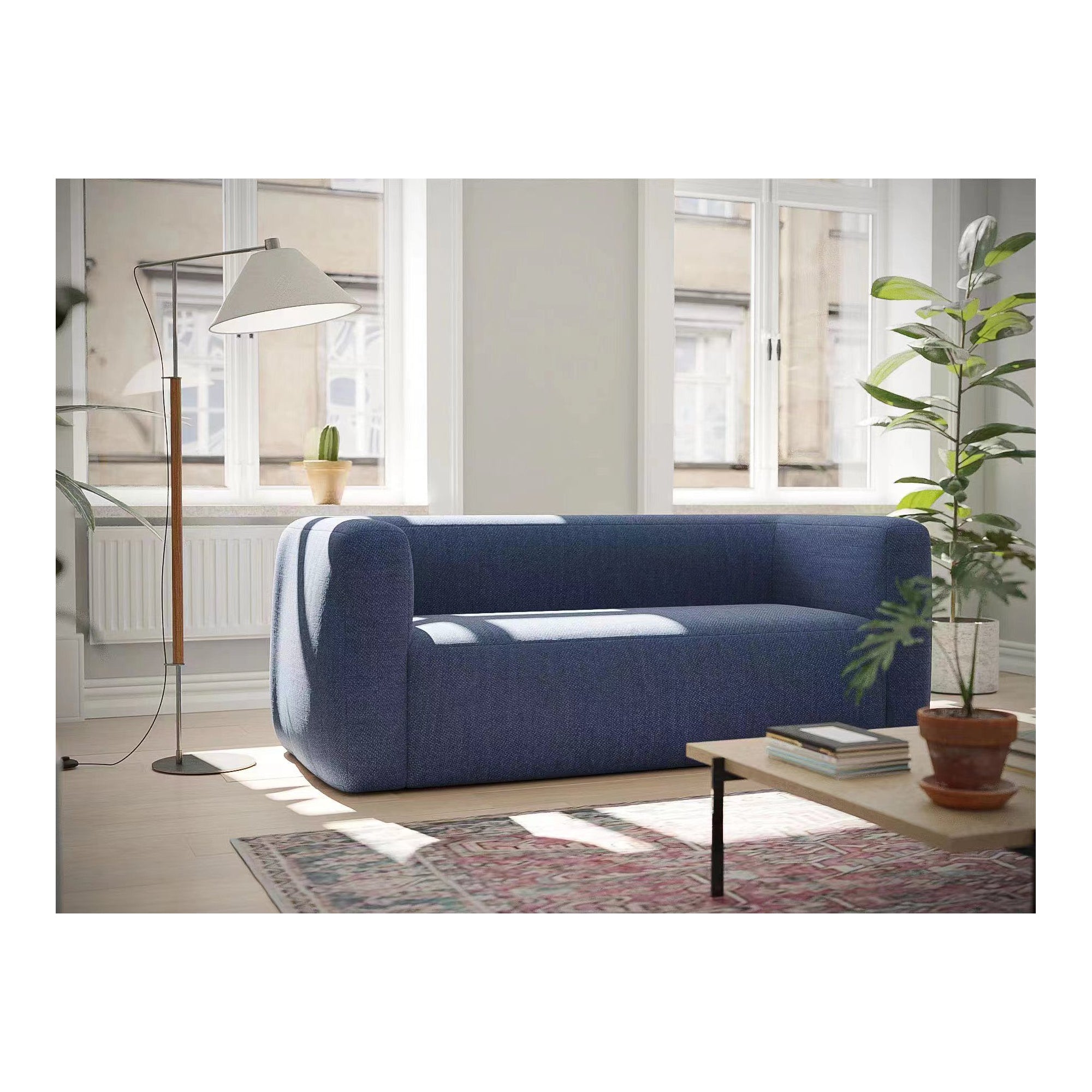 Divano gonfiabile 2-3 posti Terracotta - Interno ed esterno - Colore Blu