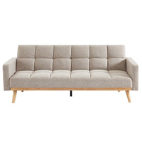 Divano letto beige convertibile a 3 posti collezione ADONA