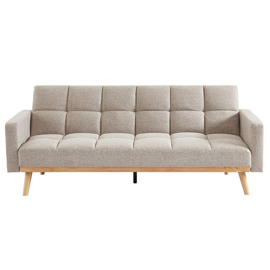 Divano letto beige convertibile a 3 posti collezione ADONA