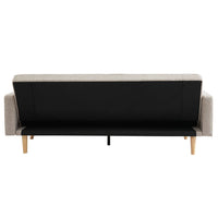 Divano letto beige convertibile a 3 posti collezione ADONA