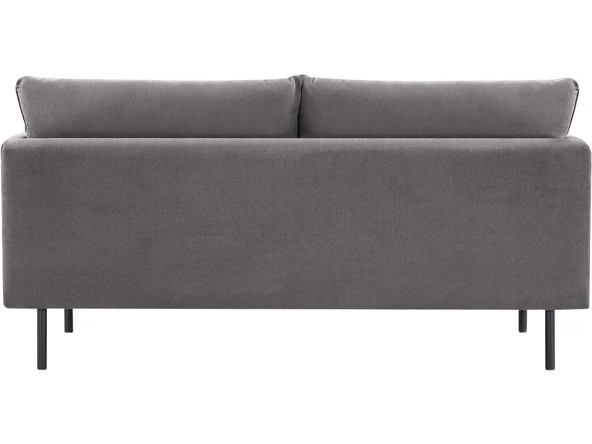 Divano in tessuto "Rudy" - 180,5 x 78 x 52 cm - 3 posti - Grigio scuro