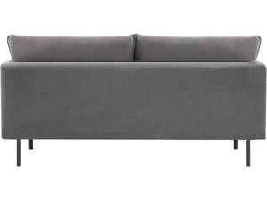 Divano in tessuto "Rudy" - 180,5 x 78 x 52 cm - 3 posti - Grigio scuro