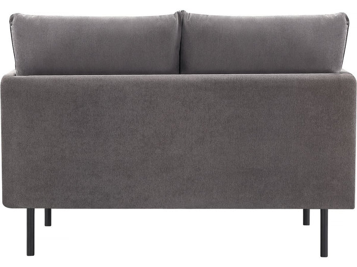 Divano in tessuto "Rudy" - 132 x 78 x 88 cm - 2 posti - Grigio scuro