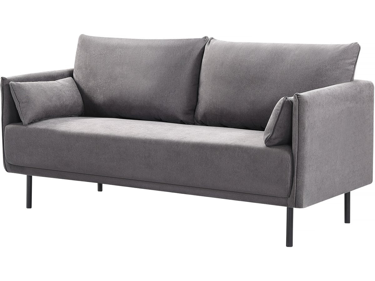 Divano in tessuto "Rudy" - 180,5 x 78 x 52 cm - 3 posti - Grigio scuro