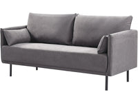 Divano in tessuto "Rudy" - 180,5 x 78 x 52 cm - 3 posti - Grigio scuro