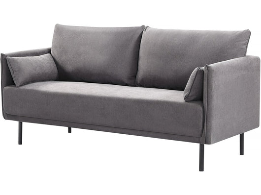 Divano in tessuto "Rudy" - 180,5 x 78 x 52 cm - 3 posti - Grigio scuro