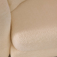 Divano letto 3 posti bouclé testurizzato, bianco sporco