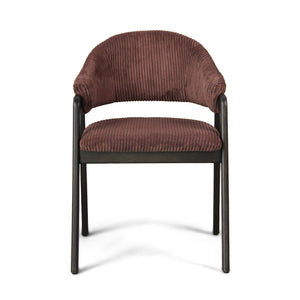 Canberra Corduroy - Coppia di 2 poltroncine in legno massello di Parawood e velluto a coste