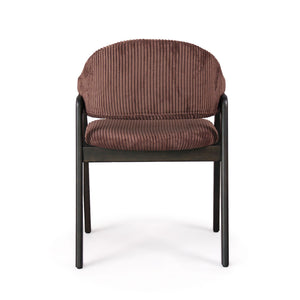 Canberra Corduroy - Coppia di 2 poltroncine in legno massello di Parawood e velluto a coste