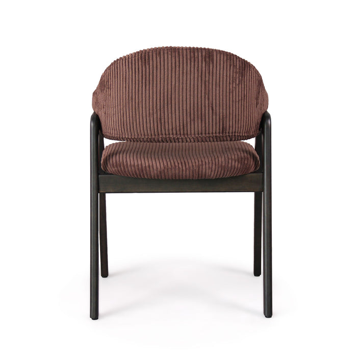 Canberra Corduroy - Coppia di 2 poltroncine in legno massello di Parawood e velluto a coste