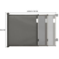 IDMarket - Cancelletto retrattile per animali domestici da 130 cm, grigio