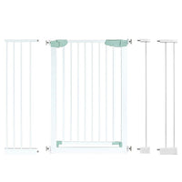 Cancelletto di sicurezza per bambini con larghezza regolabile, Cancelletto di sicurezza a chiusura automatica Bianco-Cancelletti di sicurezza