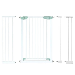 Cancelletto di sicurezza per bambini con larghezza regolabile, Cancelletto di sicurezza a chiusura automatica Bianco-Cancelletti di sicurezza
