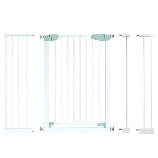 Cancelletto di sicurezza per bambini con larghezza regolabile, Cancelletto di sicurezza a chiusura automatica Bianco-Cancelletti di sicurezza