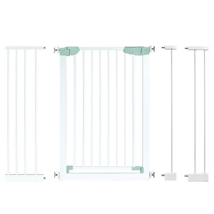 Cancelletto di sicurezza per bambini con larghezza regolabile, Cancelletto di sicurezza a chiusura automatica Bianco-Cancelletti di sicurezza