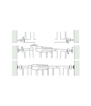 Cancello Con Bloccaggio A Pressione Per Bambini E Animali Domestici         