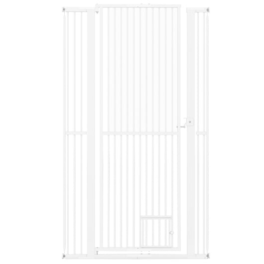 Porta per animali domestici extra alta con apertura da 77-104 cm-Porta facilmente percorribile per cucina porta Bianco