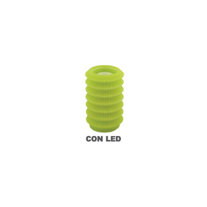 Candela led lanterna verde fontana cmÃ¸13,5h20