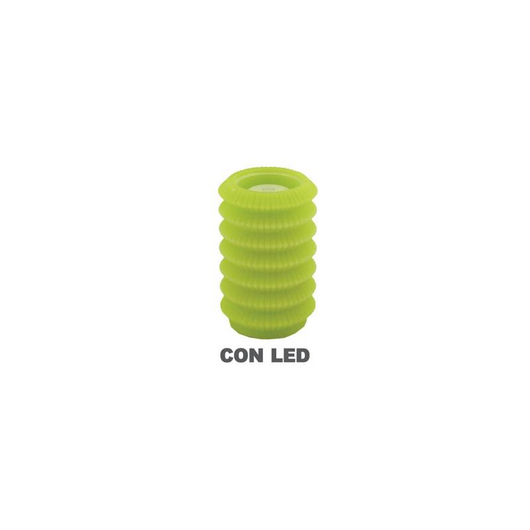 Candela led lanterna verde fontana cmÃ¸13,5h20