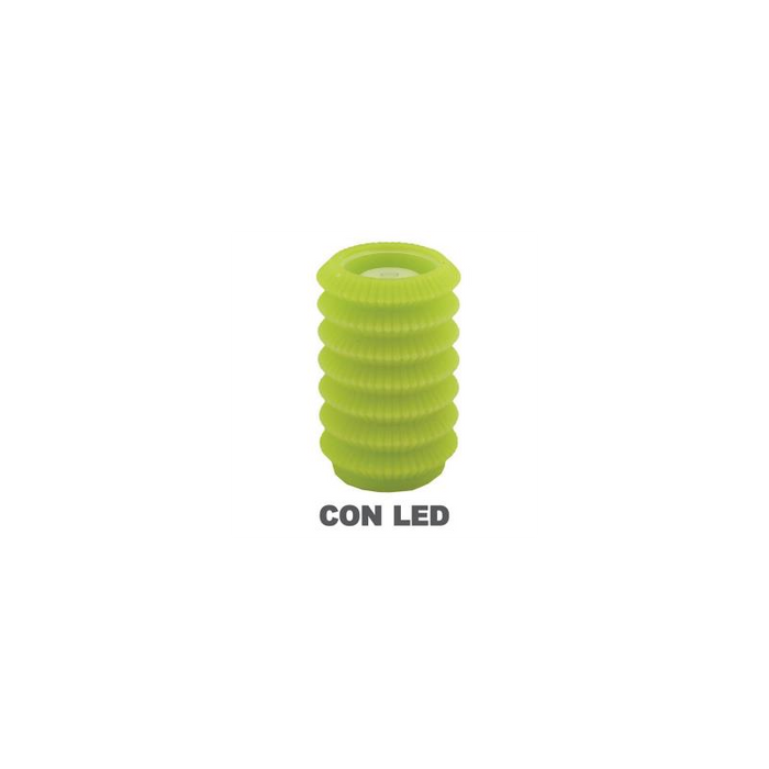 Candela led lanterna verde fontana cmÃ¸13,5h20