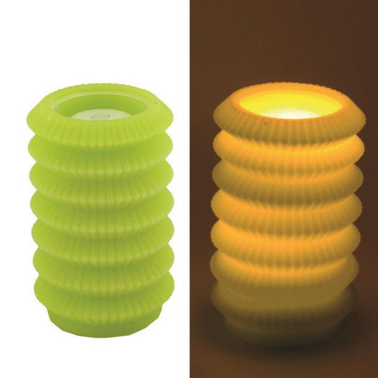 Candela led lanterna verde fontana cmÃ¸13,5h20