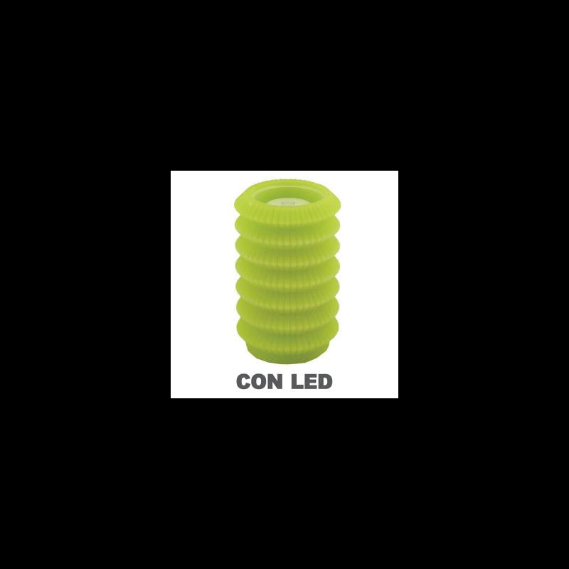 Candela led lanterna verde fontana cmÃ¸13,5h20