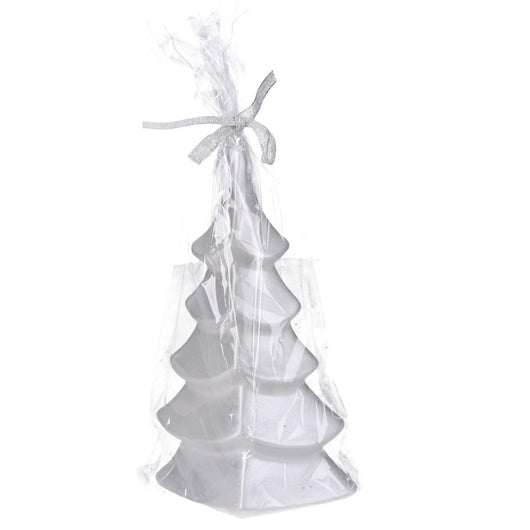 Candela paraffina albero argento cm 8h22,5
