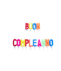 Candeline Scritta Buon Compleanno Multicolore Torta Festa Party         
