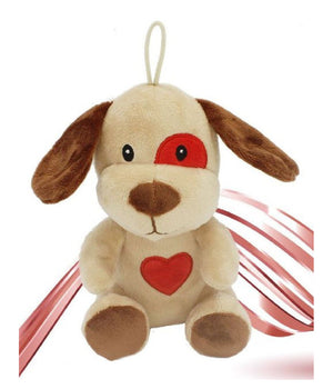 Cane Cagnolino Peluche 16cm Cuore Stampato Laccio San Valentino Col. Ass. 95066         