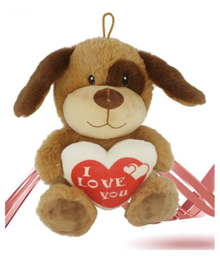 Cane Peluche Con Cuore Scritta "i Love You" 22cm Con Laccio San Valentino 93697         