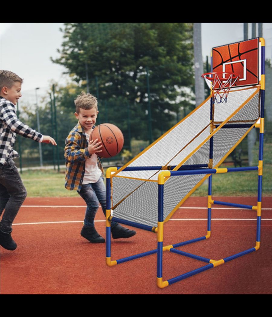Canestro Basket Arcade Palla Canestro Sala Giochi Pallone Gonfiatore 140x89x46cm         