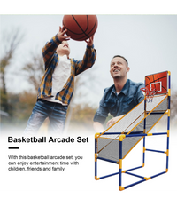 Canestro Basket Arcade Palla Canestro Sala Giochi Pallone Gonfiatore 140x89x46cm         