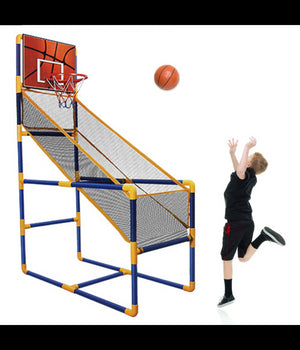 Canestro Basket Arcade Palla Canestro Sala Giochi Pallone Gonfiatore 140x89x46cm         