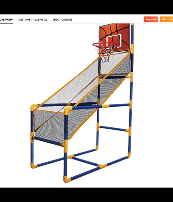 Canestro Basket Arcade Palla Canestro Sala Giochi Pallone Gonfiatore 140x89x46cm         