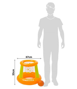 Canestro Gonfiabile 58504 Con Rete 67x55cm Basket Galleggiante Mare Piscina Palla         