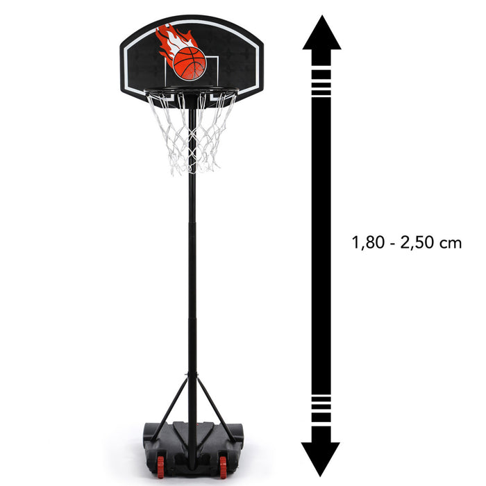 IDMarket - Canestro su supporto, regolabile in altezza da 140 a 210 cm