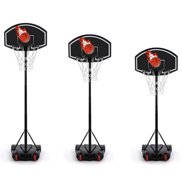 IDMarket - Canestro su supporto, regolabile in altezza da 140 a 210 cm