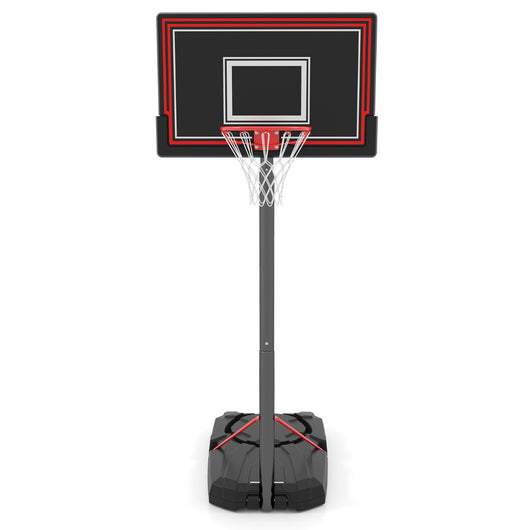 Canestro da basket portatile con tabellone resistenza agli urti da 110 cm, Sistema di obiettivo regolabile-Ricreazione outdoor