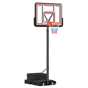 Canestro da basket portatile con tabellone infrangibile, Sistema di canestro regolabile 225-305 CM-Ricreazione outdoor