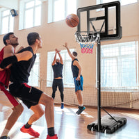 Canestro da basket portatile per ragazzi e adulti, Canestro basket regolabile in altezza 1,3-3,05m con ruote-Ricreazione outdoor