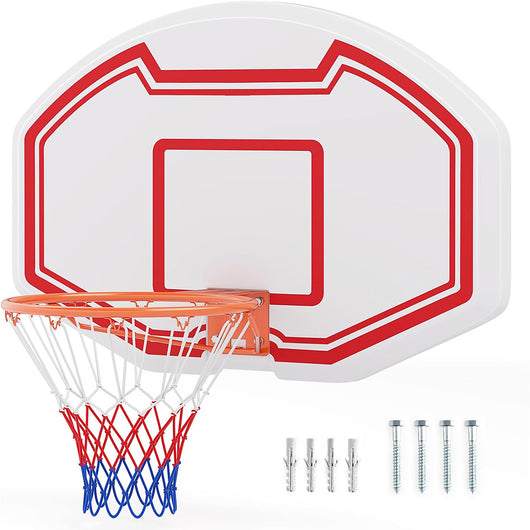 Canestro da basket a muro grandi dimensioni, Gioco con tabellone anti-rottura e cerchio standard per interni ed esterno-Ricreazione outdoor