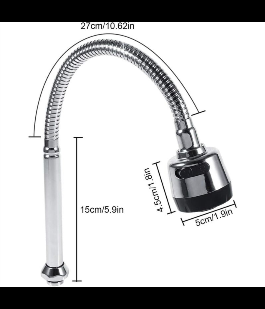 Canna Di Ricambio Flessibile Per Rubinetto Con Doppia Funzione Doccetta Lavello         