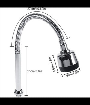 Canna Di Ricambio Flessibile Per Rubinetto Con Doppia Funzione Doccetta Lavello         