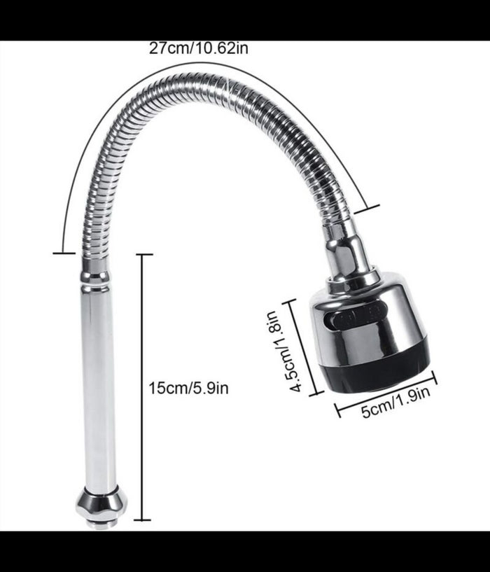 Canna Di Ricambio Flessibile Per Rubinetto Con Doppia Funzione Doccetta Lavello         