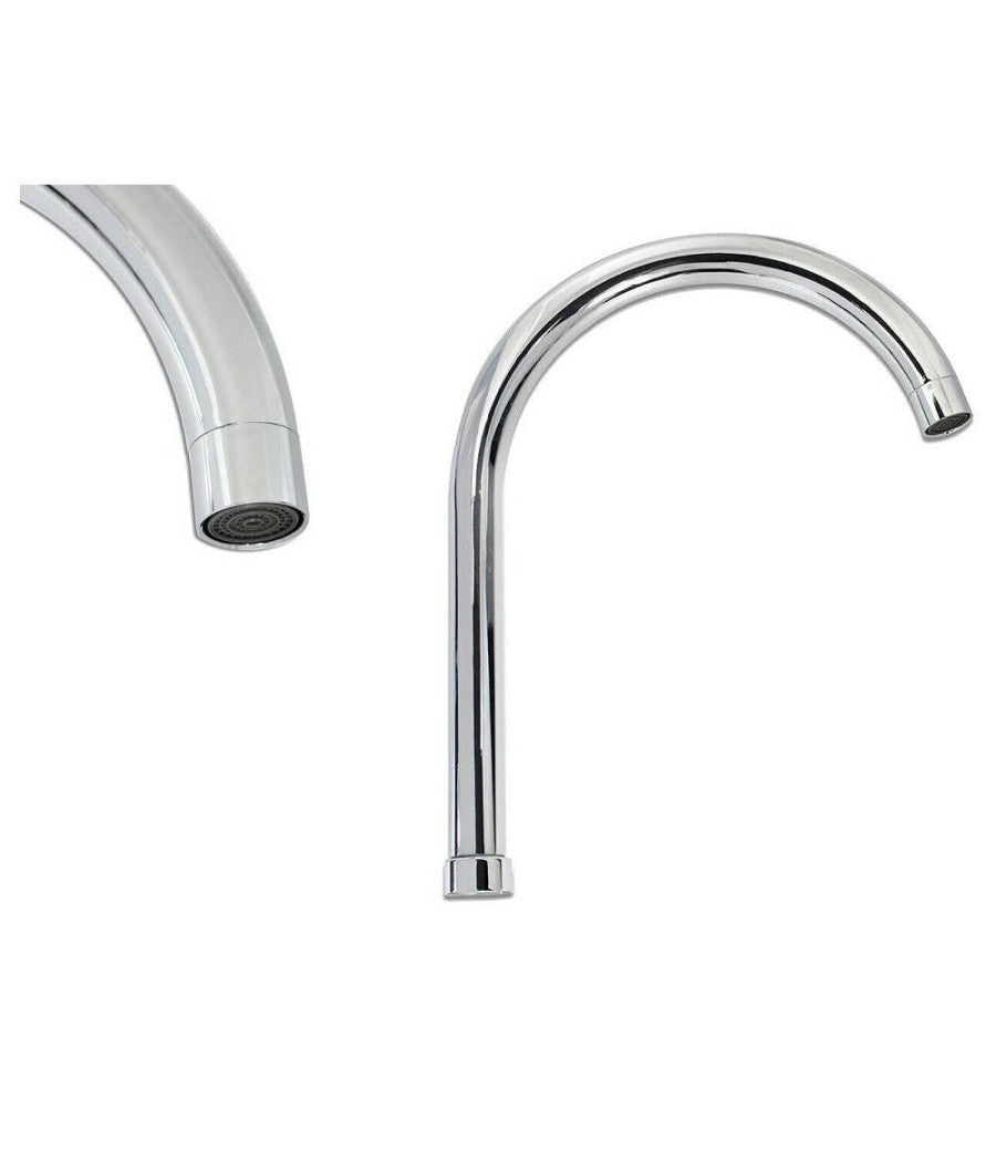 Canna Di Ricambio Miscelatore Rubinetto Cucina Lavello Canna Alta Cromato 30cm         