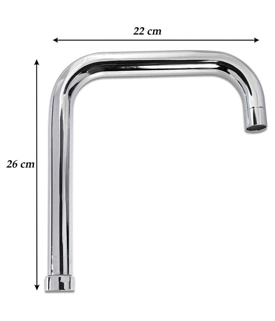 Canna Di Ricambio Miscelatore Rubinetto Cucina Lavello Canna Alta Squadrato 22cm         